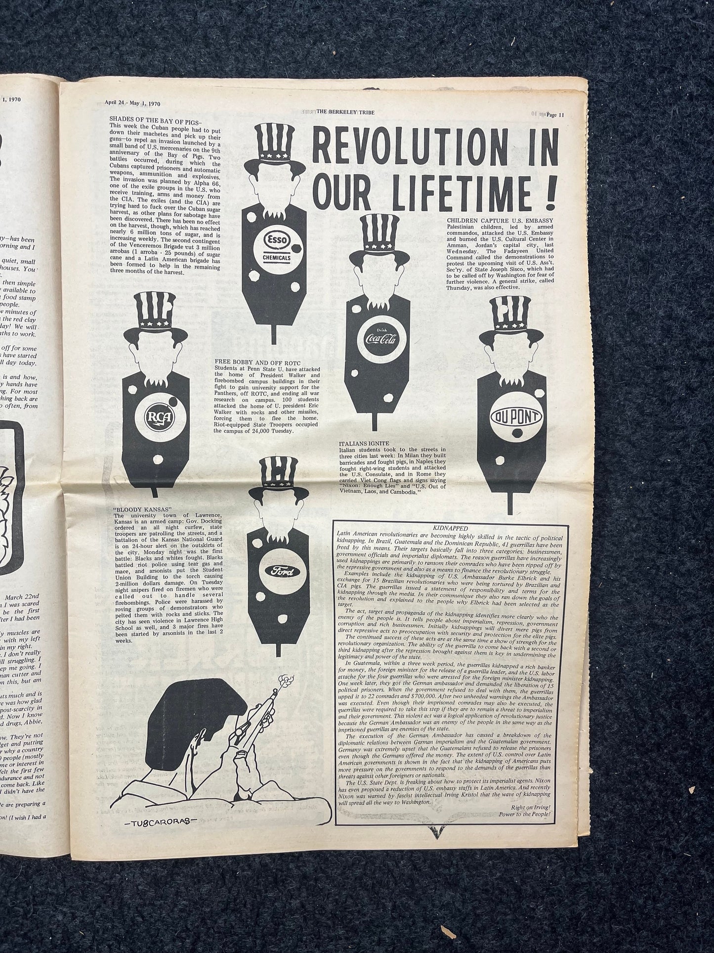 1970s Berkeley Tribe CounterCulture, Black Panther Party, Underground Newspaper, Vintage Newspaper, San Francisco California