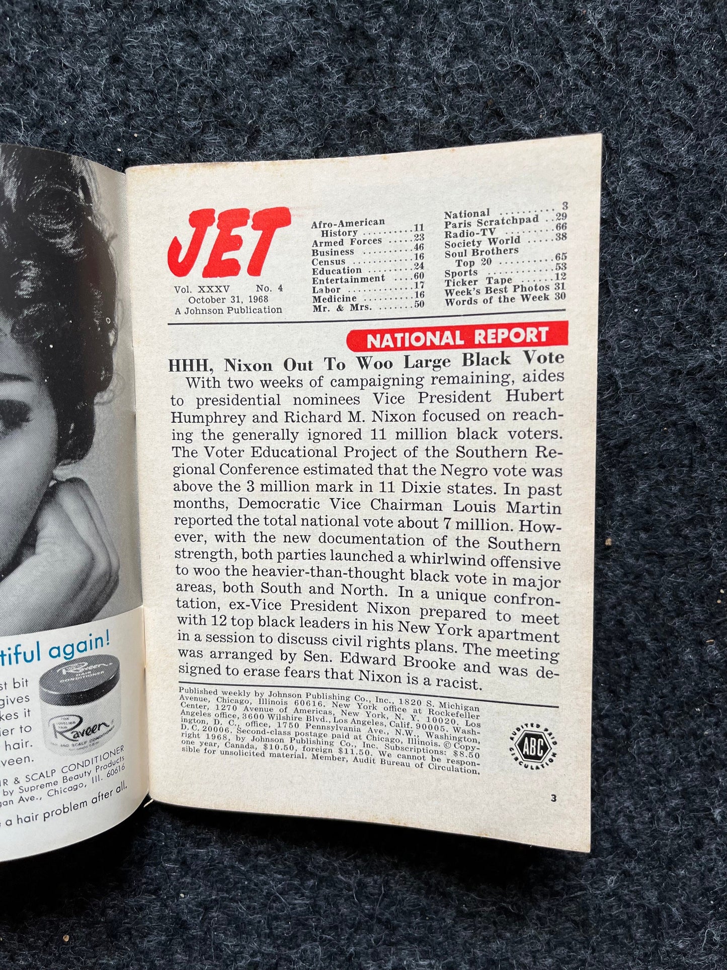 Vintage 1970s JET Magazine - Black Soul Magazine, Black Political Movements Civil Rights Era, Vintage Magazines, Black Pinup Models