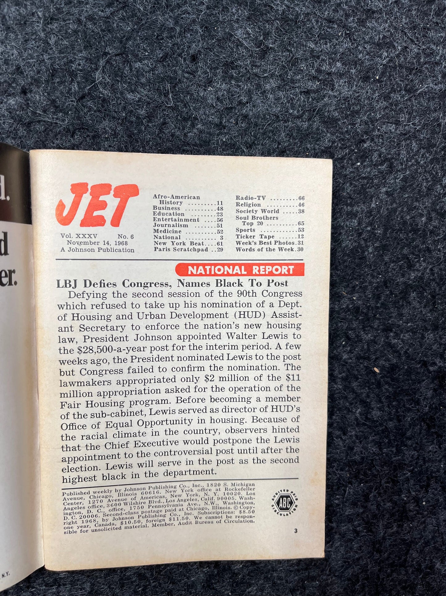Vintage 1970s JET Magazine - Black Soul Magazine, Black Political Movements Civil Rights Era, Vintage Magazines, Black Pinup Models