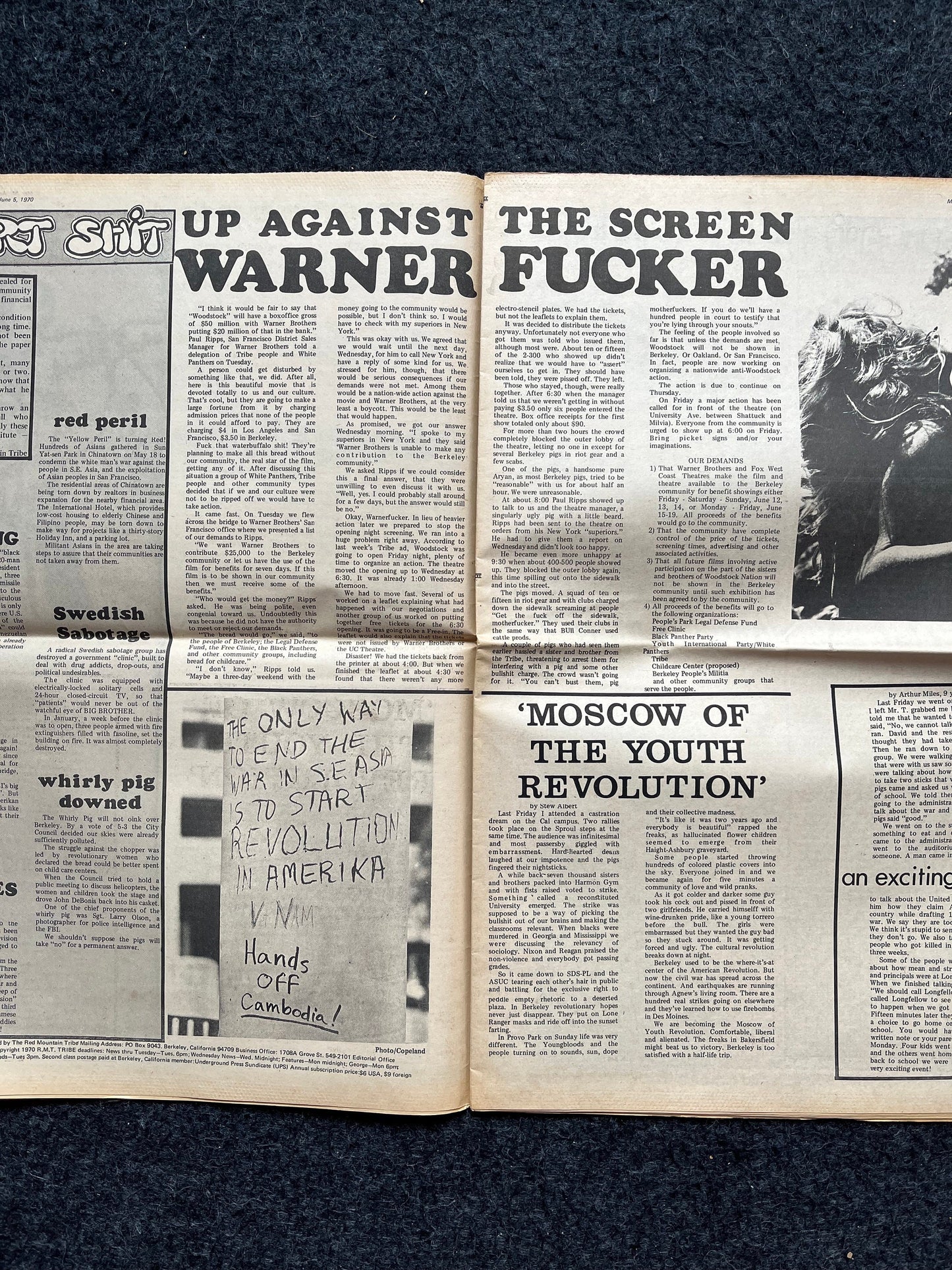 1970s Support for Vietcong CounterCulture Newspaper, Black Panther Party, Underground Far-Left Newspaper, Vintage Newspaper, Political Gifts