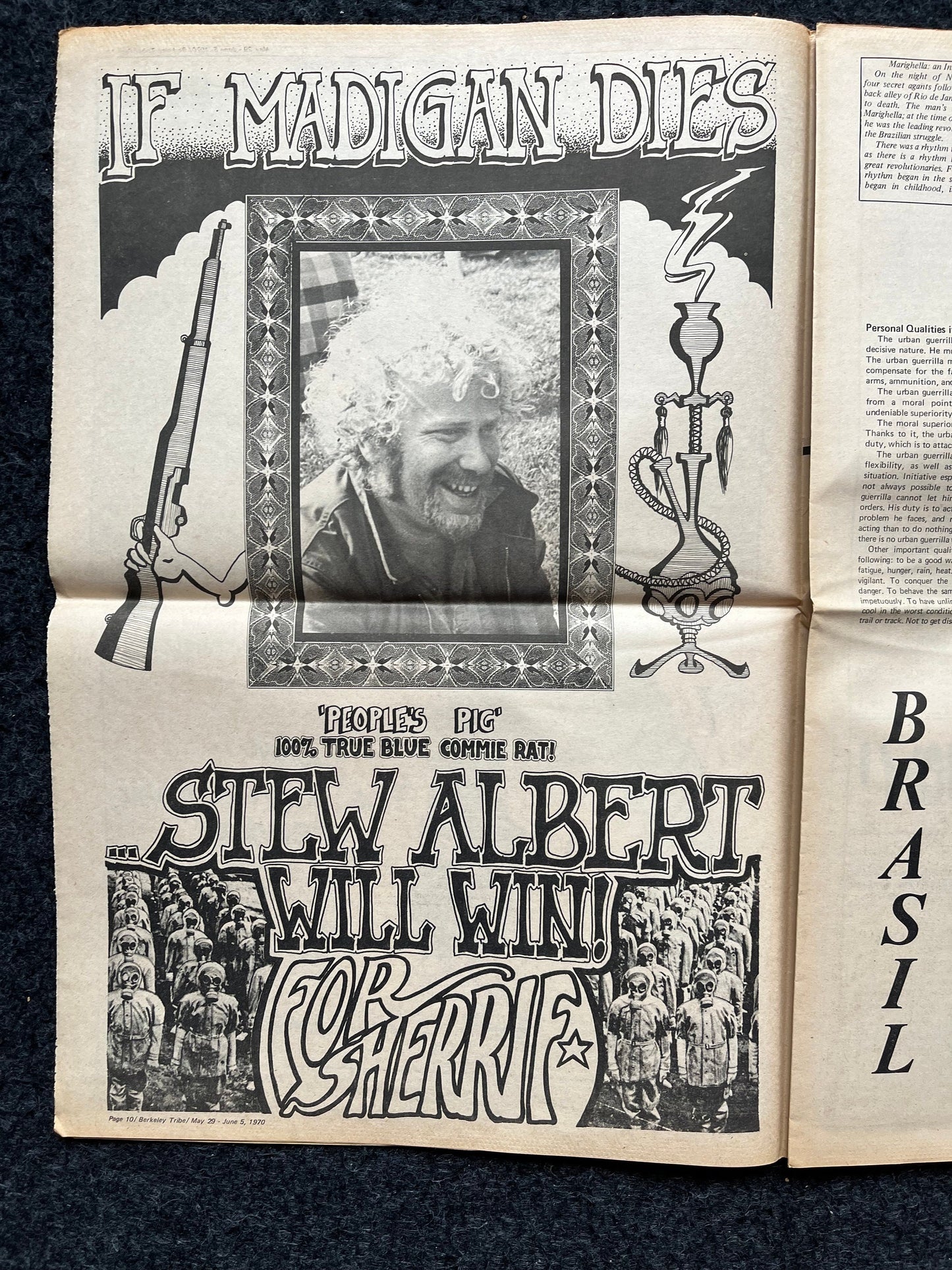1970s Support for Vietcong CounterCulture Newspaper, Black Panther Party, Underground Far-Left Newspaper, Vintage Newspaper, Political Gifts