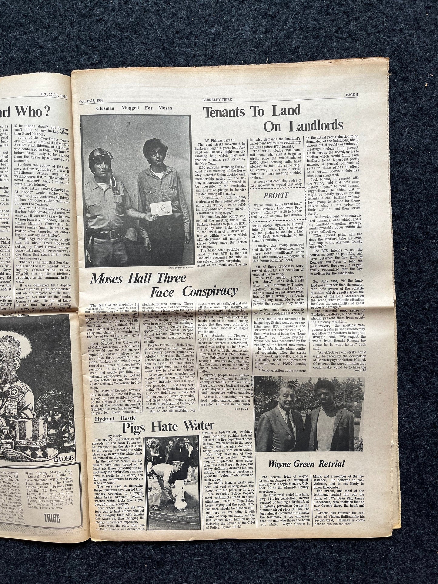 1970s Berkeley Tribe CounterCulture, Black Panther Party, Underground Newspaper, Vintage Newspaper, San Francisco California