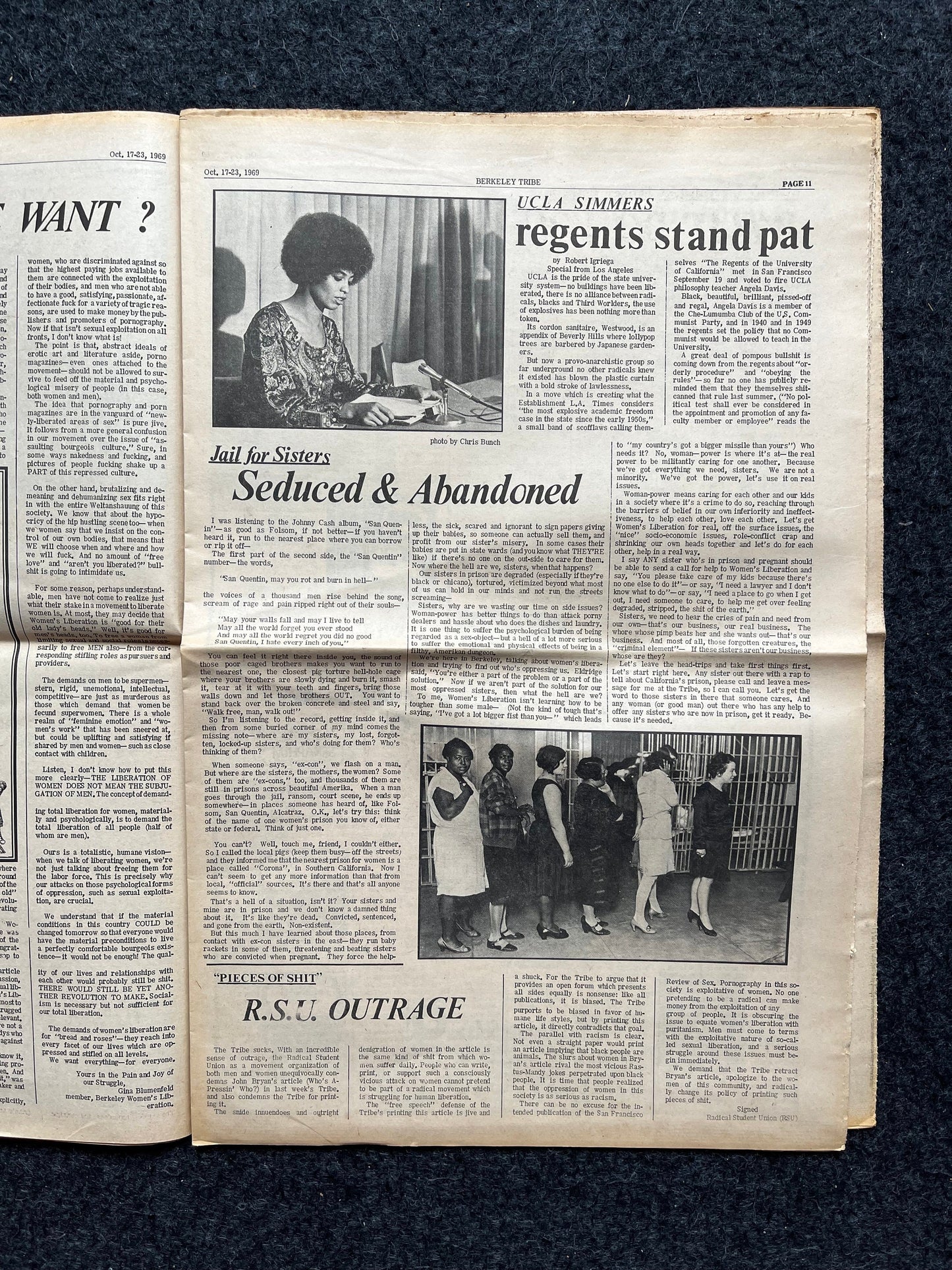1970s Berkeley Tribe CounterCulture, Black Panther Party, Underground Newspaper, Vintage Newspaper, San Francisco California