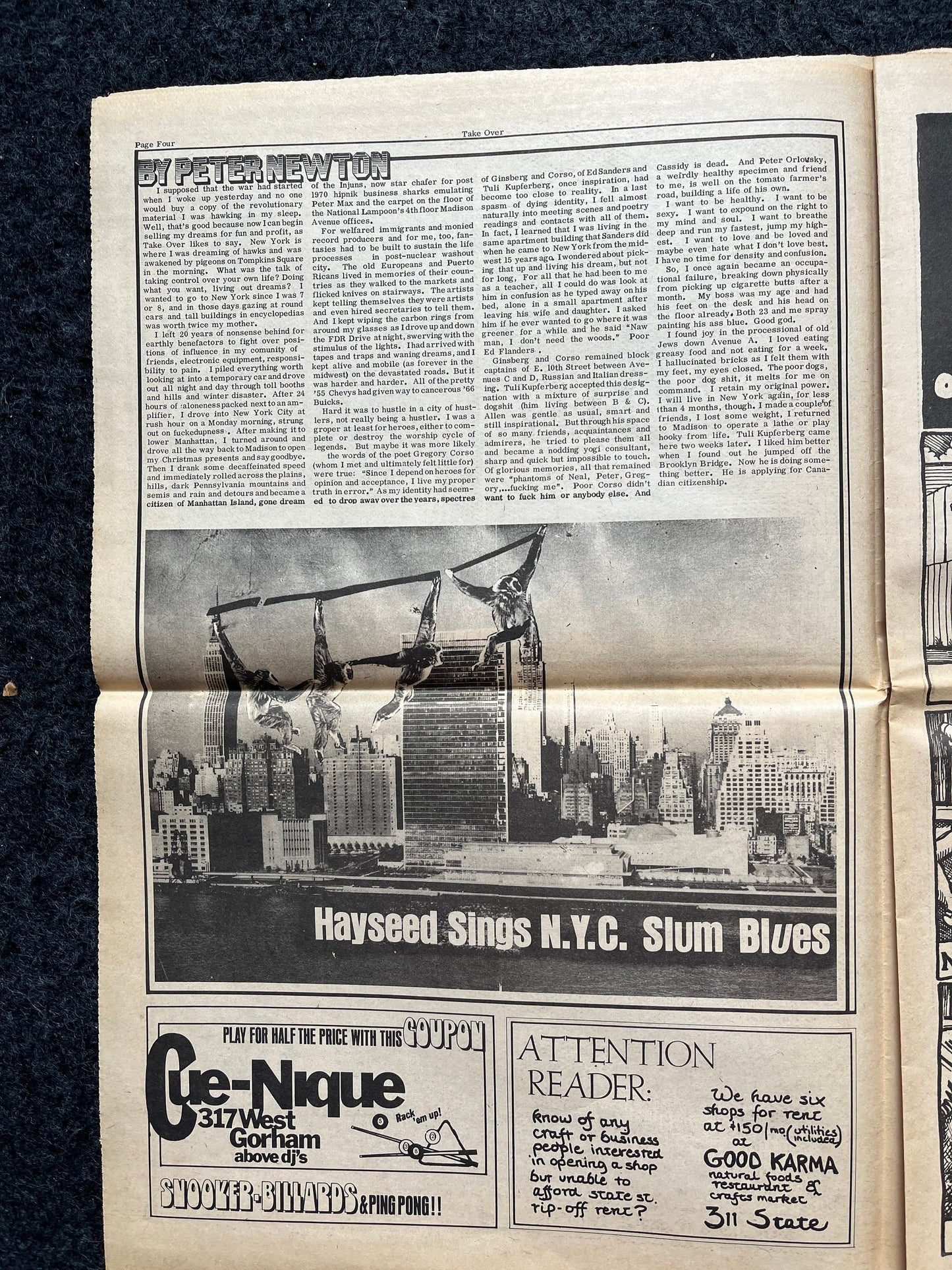 1970s Ho Chi Min Memorial Vietnam, Berkeley Tribe CounterCulture, Black Panther Party, Underground Newspaper, Vintage Newspaper, California