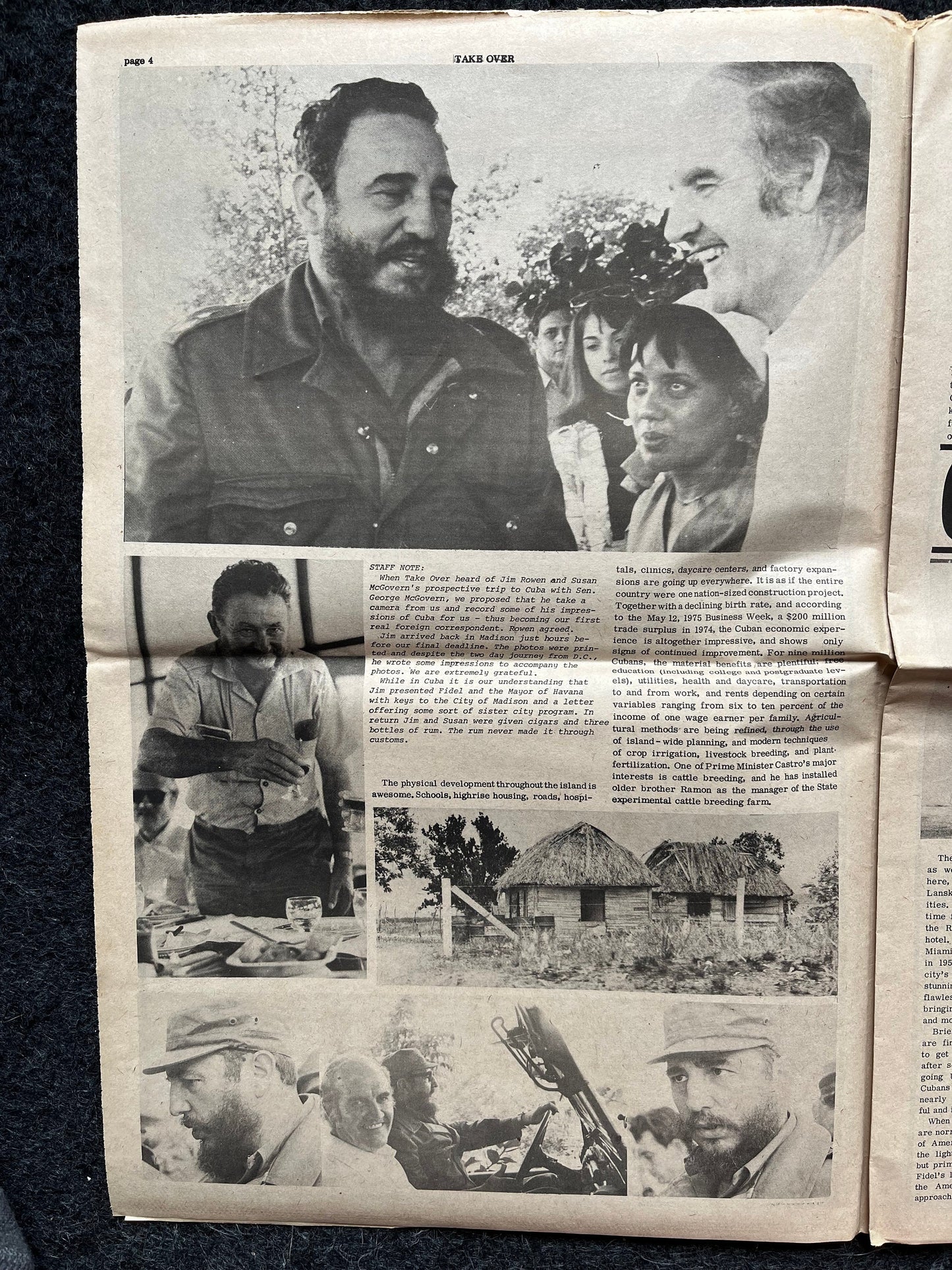 1970s Pro Castro Takeover CounterCulture Newspaper, Black Panther Party, Underground Left Newspaper, Vintage Newspaper, Political Gifts,