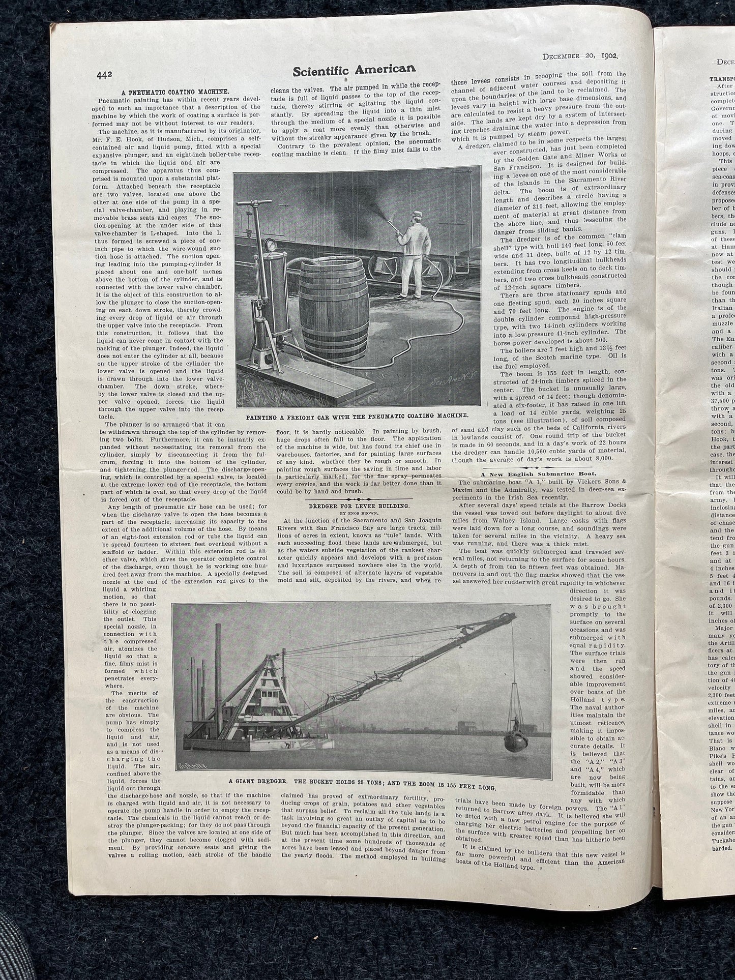 1905 Brooklyn Battery Tunnel Memorabilia, New York City NYC Memorabilia, Scientific America Newspaper, Science Education Wall Decor Gifts,