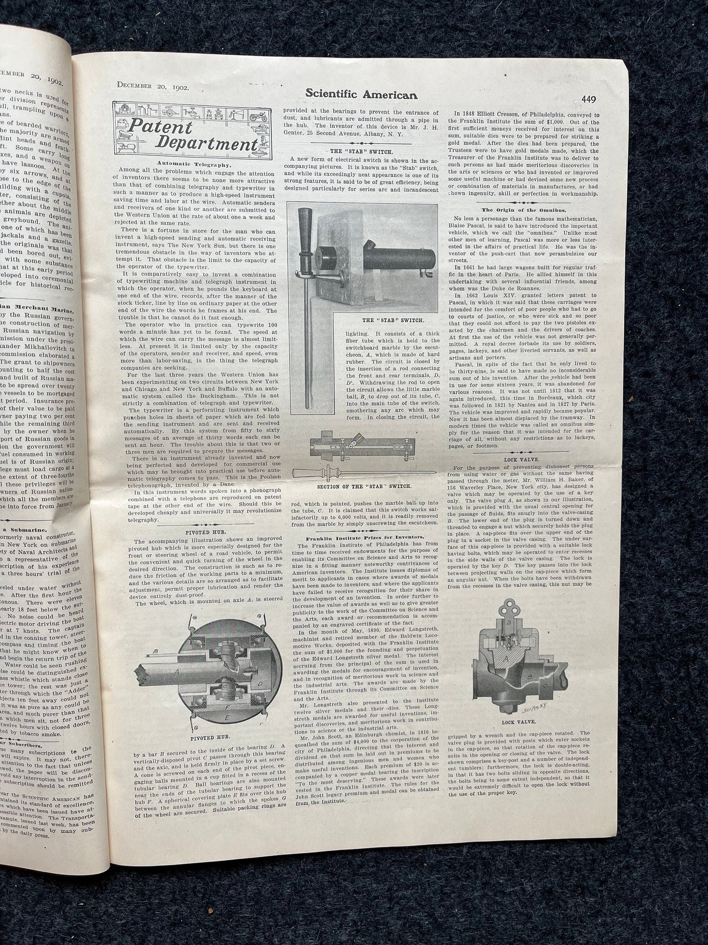 1905 Brooklyn Battery Tunnel Memorabilia, New York City NYC Memorabilia, Scientific America Newspaper, Science Education Wall Decor Gifts,