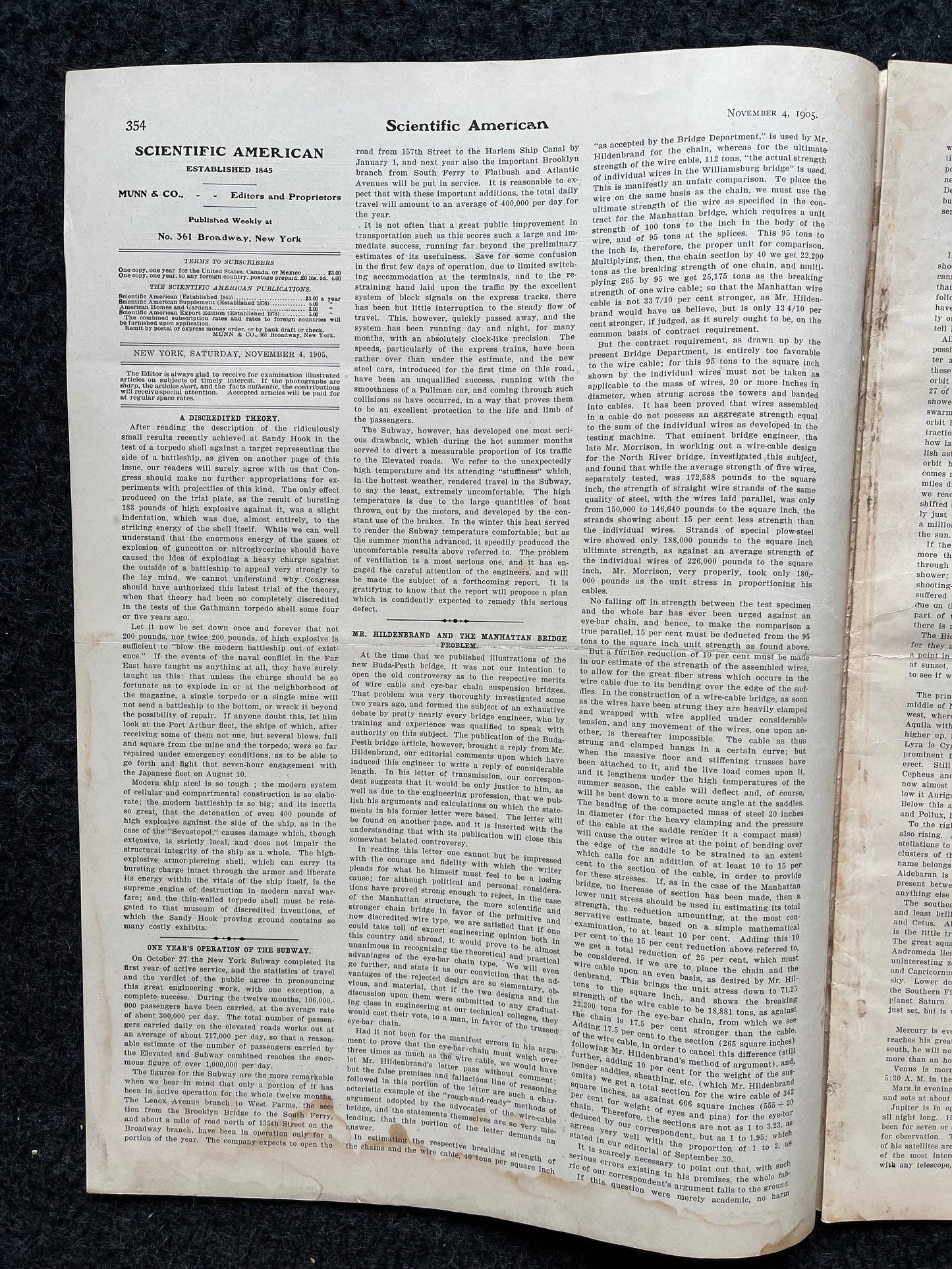 1905 Valley of the Kings Discovery, Egyptian History, Egyptian Wall Decor, Scientific America Newspaper, Science Education Wall Decor Gifts,