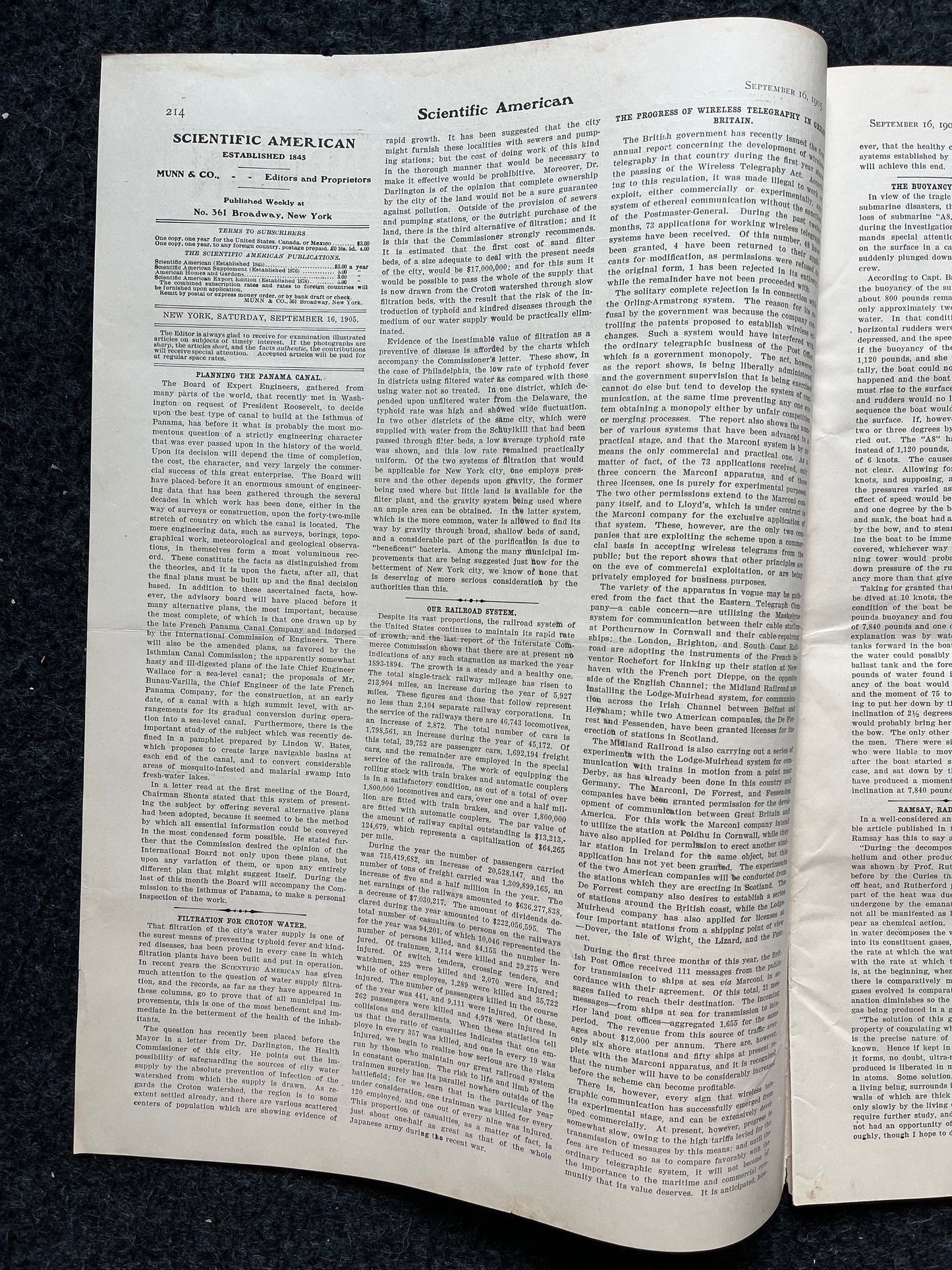 1905 Grand Central Station Remodeling, NYC Memorabilia, NYC Central Station, Scientific America Newspaper, Science Education Wall Decor Gift