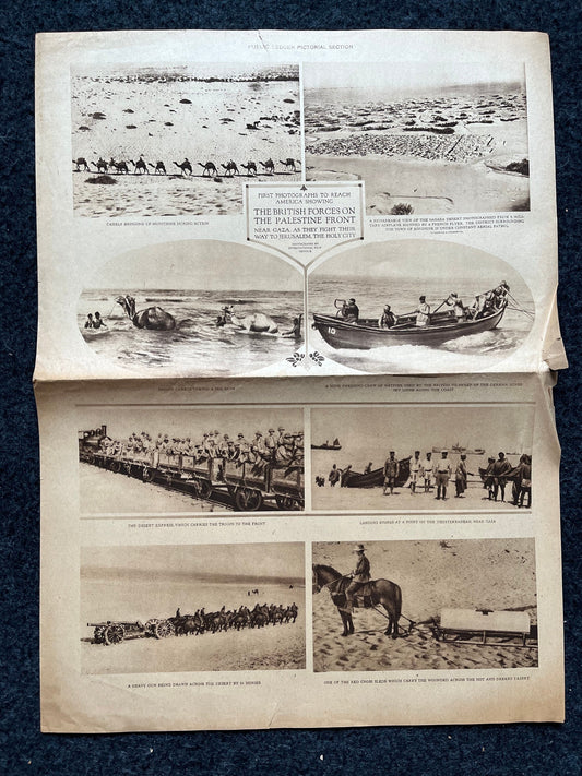 WWI Vintage Newspaper Pictorial Section, World War One Memorabilia and Gifts, History and Nerdy Souvenirs, Vintage Original Newspaper