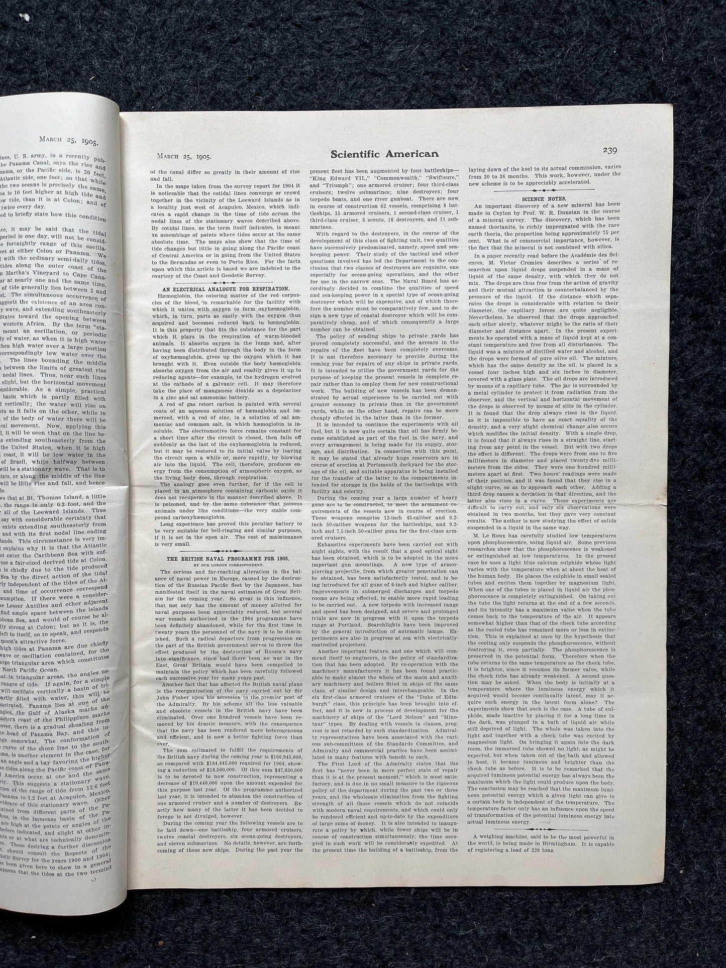 1905 NYC Hippodrome, Broadway Memorabilia , New York City NYC Memorabilia, Scientific America Newspaper, Science Education Wall Decor Gifts,