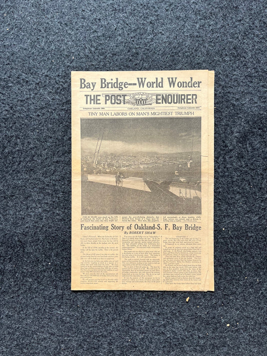1937 Golden Gate Bridge Opening Pamphlet, San Francisco Souvenirs, Celebration of SF Pride and History, Bay Area Bridge, vintage Newspaper