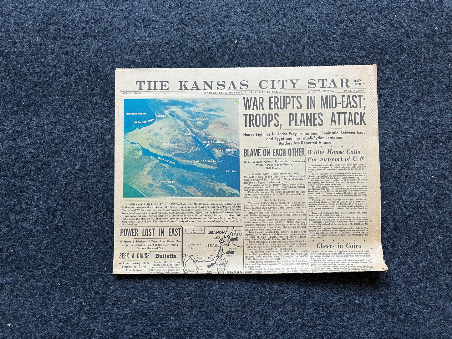 1967 Six Day War in Middle East, Arab Jewish History, Middle East Memorabilia, Bar Mitzvah Gifts,