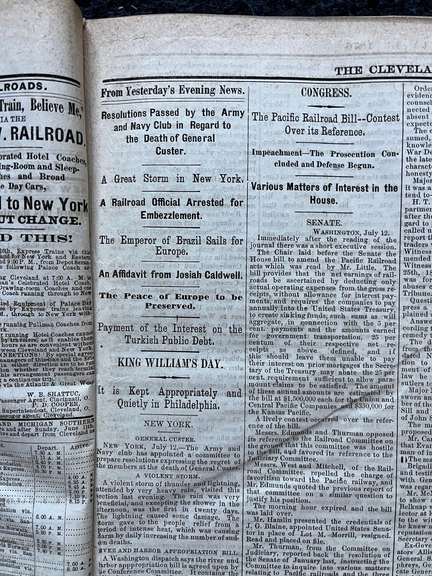 Original 1876 General Custers Last Stand, Battle of Little Bighorn Wild West Gifts, Vintage Newspaper US Civil War Military Gifts, Husband