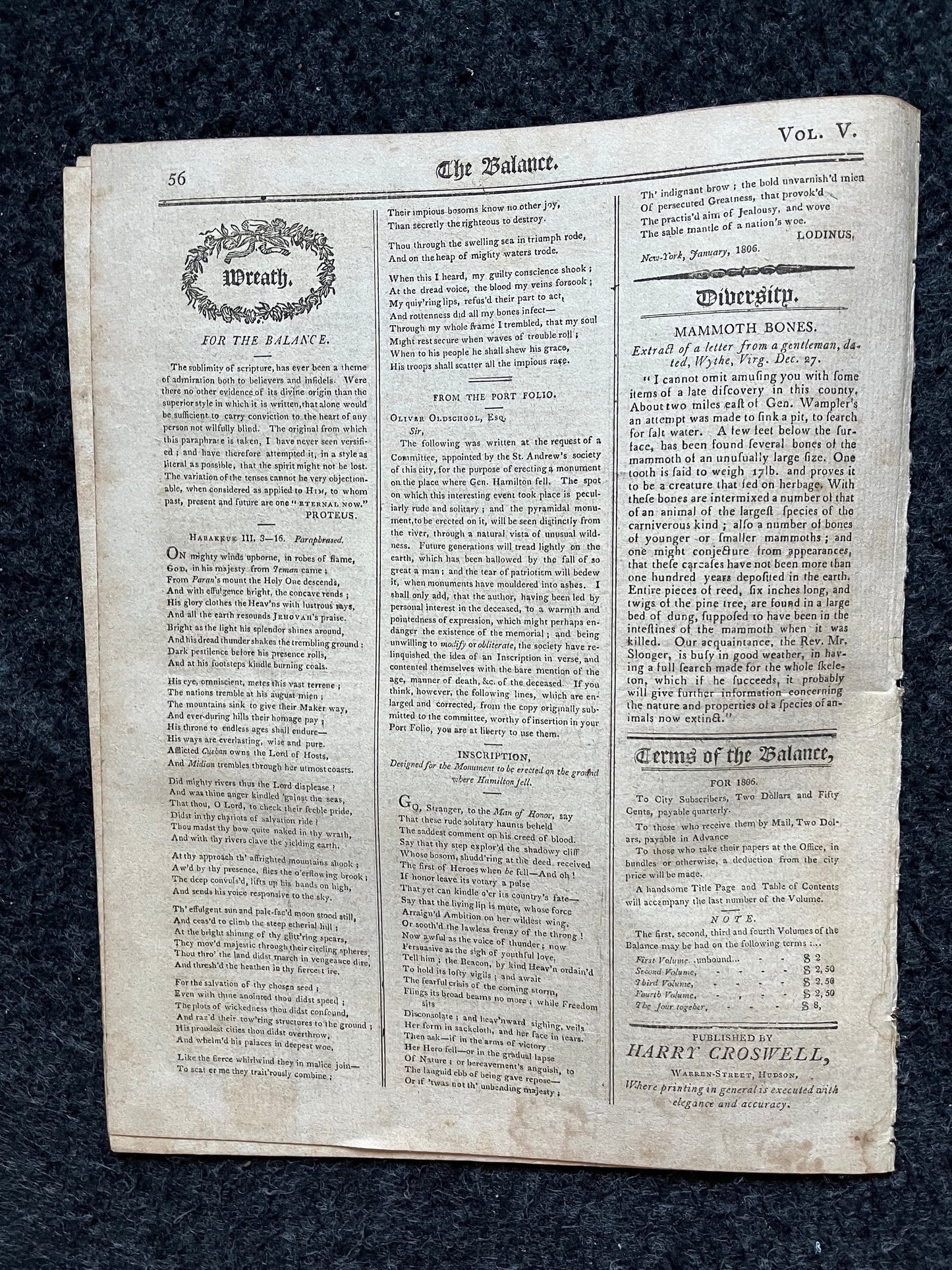 US War of 1812 Day After Declaration of War Original Newspaper, American Military Gifts Vintage United States History, Andrew Jackson