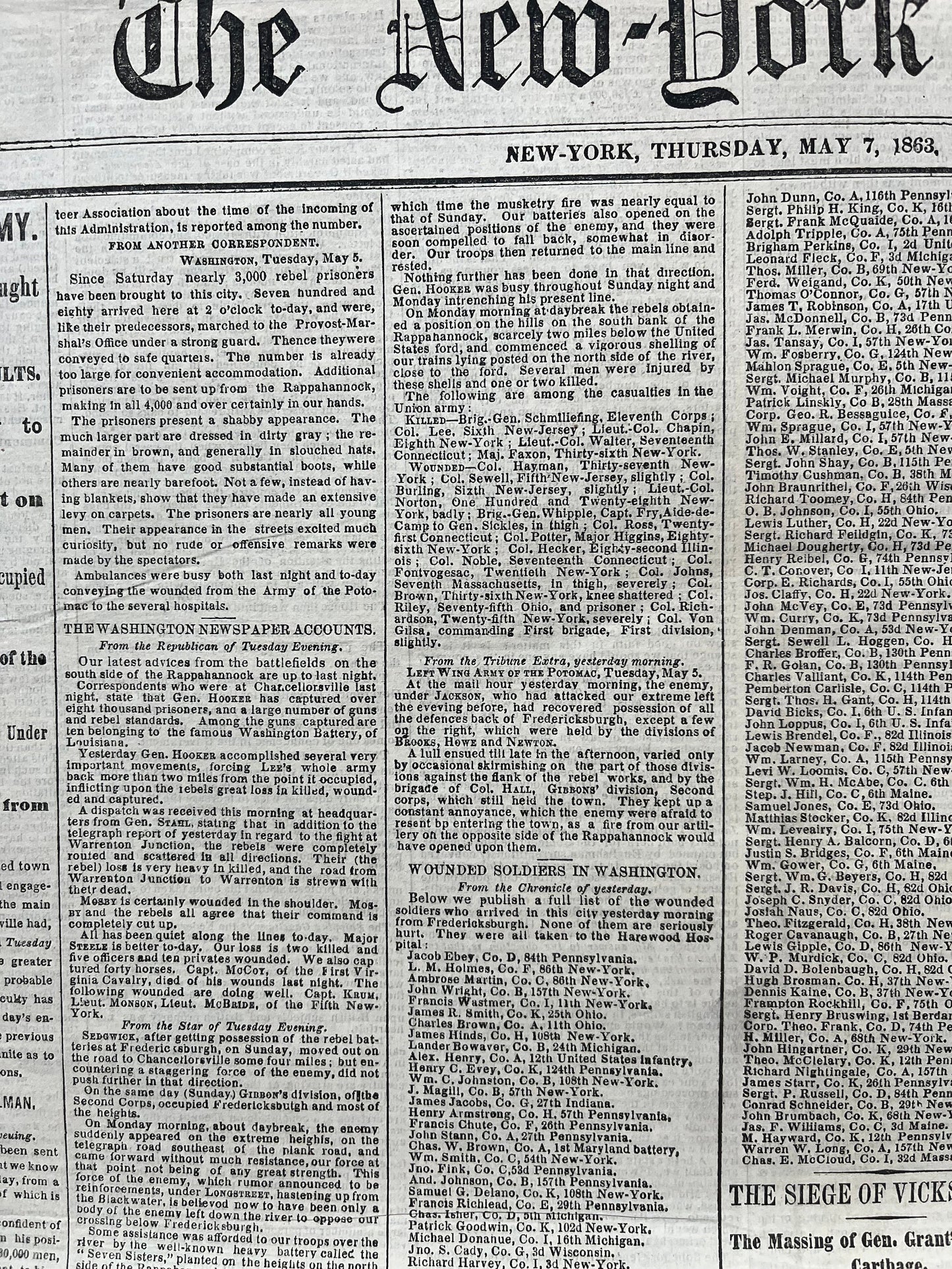 1863 Battle of Chancellorsville, Lees Perfect Victory over Union Forces, Original Civil War Newspaper, History Memorabilia, Gifts for Dads