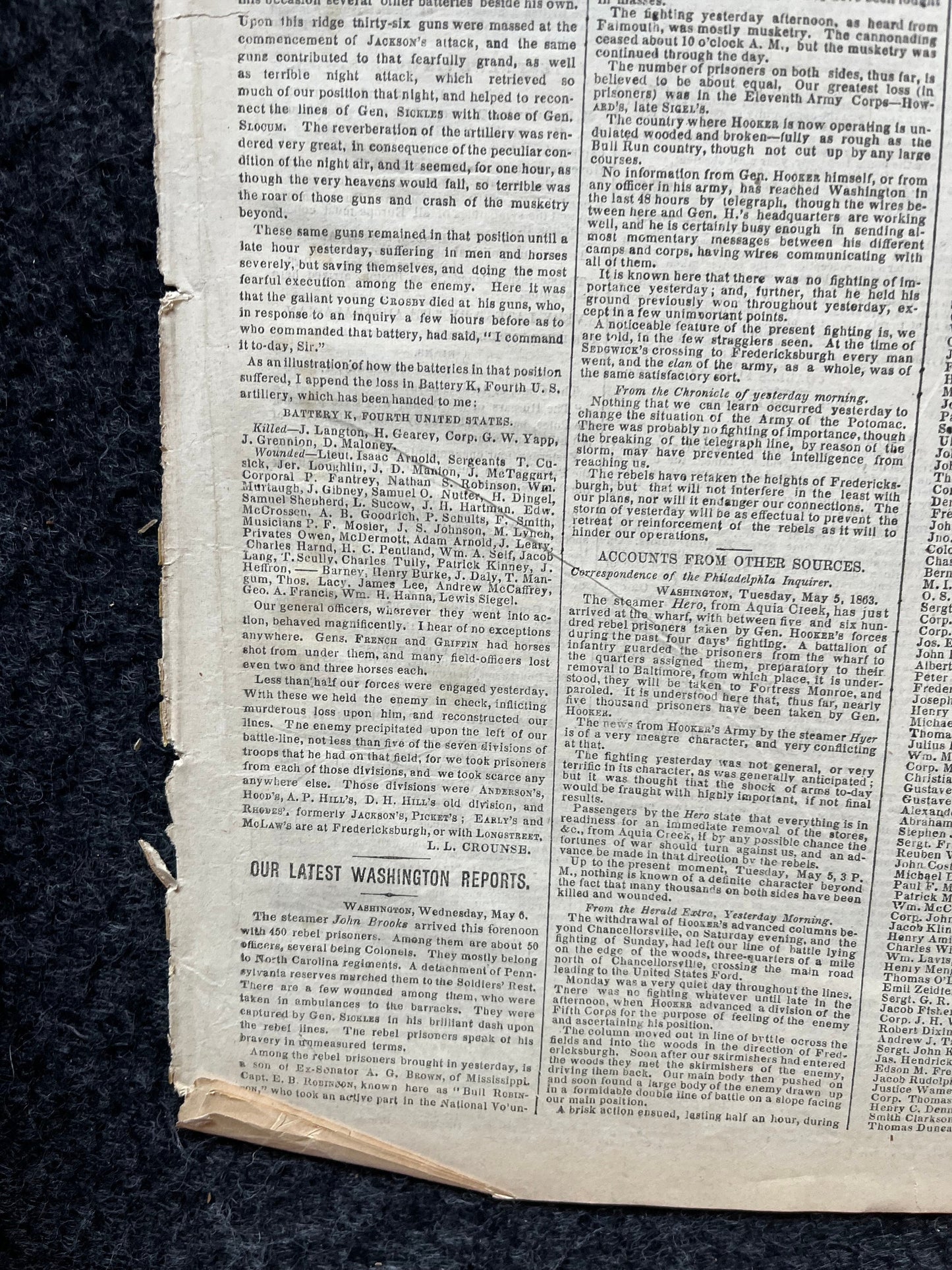 1863 Battle of Chancellorsville, Lees Perfect Victory over Union Forces, Original Civil War Newspaper, History Memorabilia, Gifts for Dads