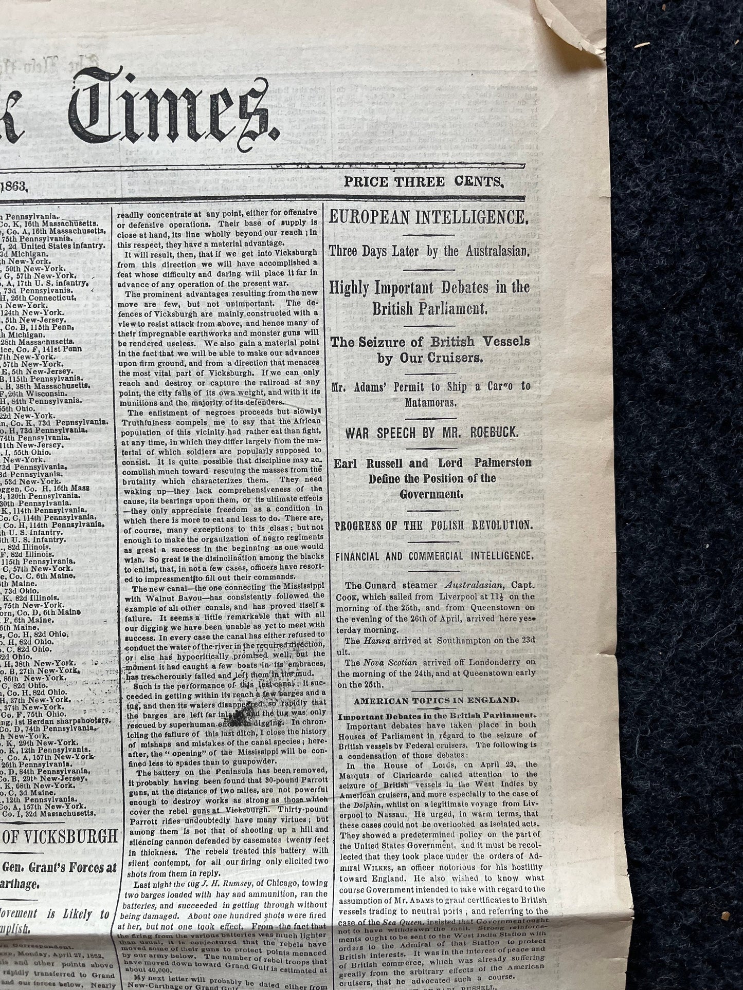 1863 Battle of Chancellorsville, Lees Perfect Victory over Union Forces, Original Civil War Newspaper, History Memorabilia, Gifts for Dads