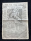 1861 Battle of Frederickton, Civil War Map Original Newspaper, Missouri History Memorabilia, Gifts for Dads Civil War Decor, Reenactment Gi