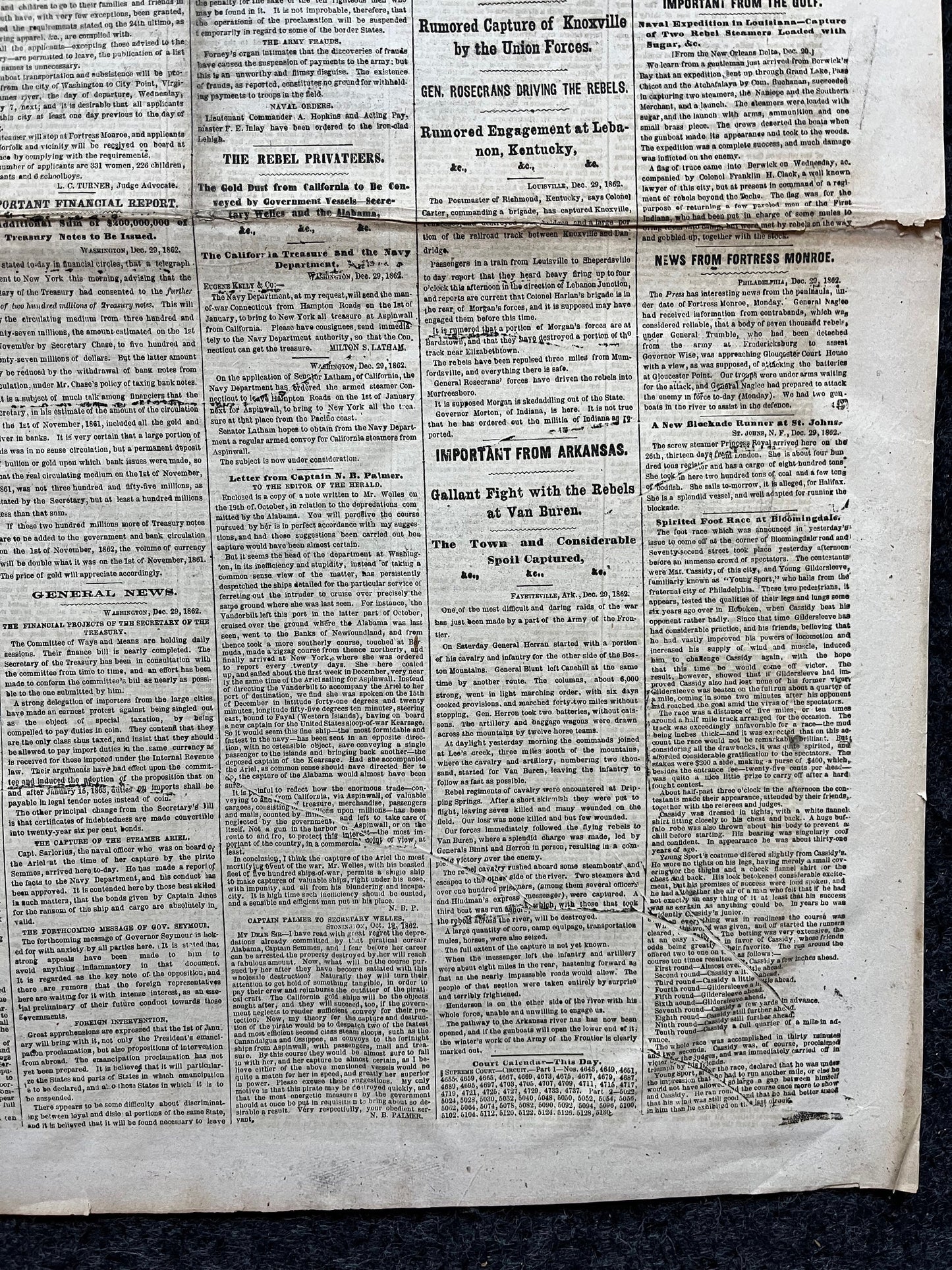 1862 Battle at Fredickburg, Ulysses S Grant Vs Lee, Civil War Map Original Newspaper, Virginia History Memorabilia, Gifts for Dads Civil War