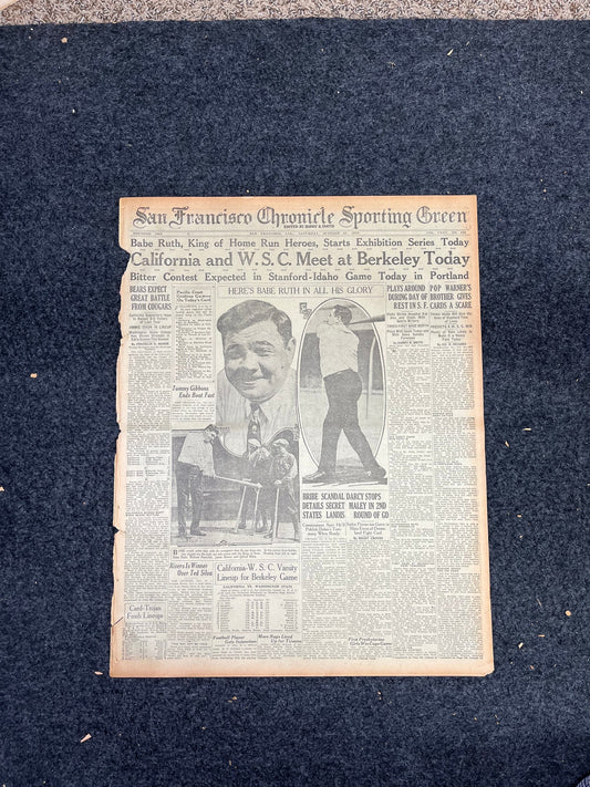 1924 Babe Ruth Sports Section