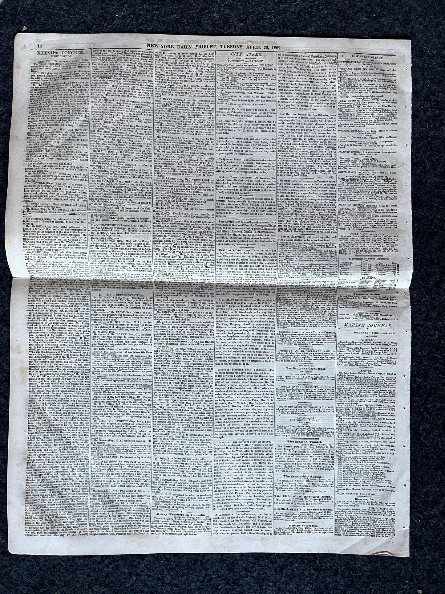 1862 Battle At Lees Mill, Famous Civil War Battle, Civil War Map Original Newspaper, Virginia History Memorabilia, Gifts for Dads Civil War