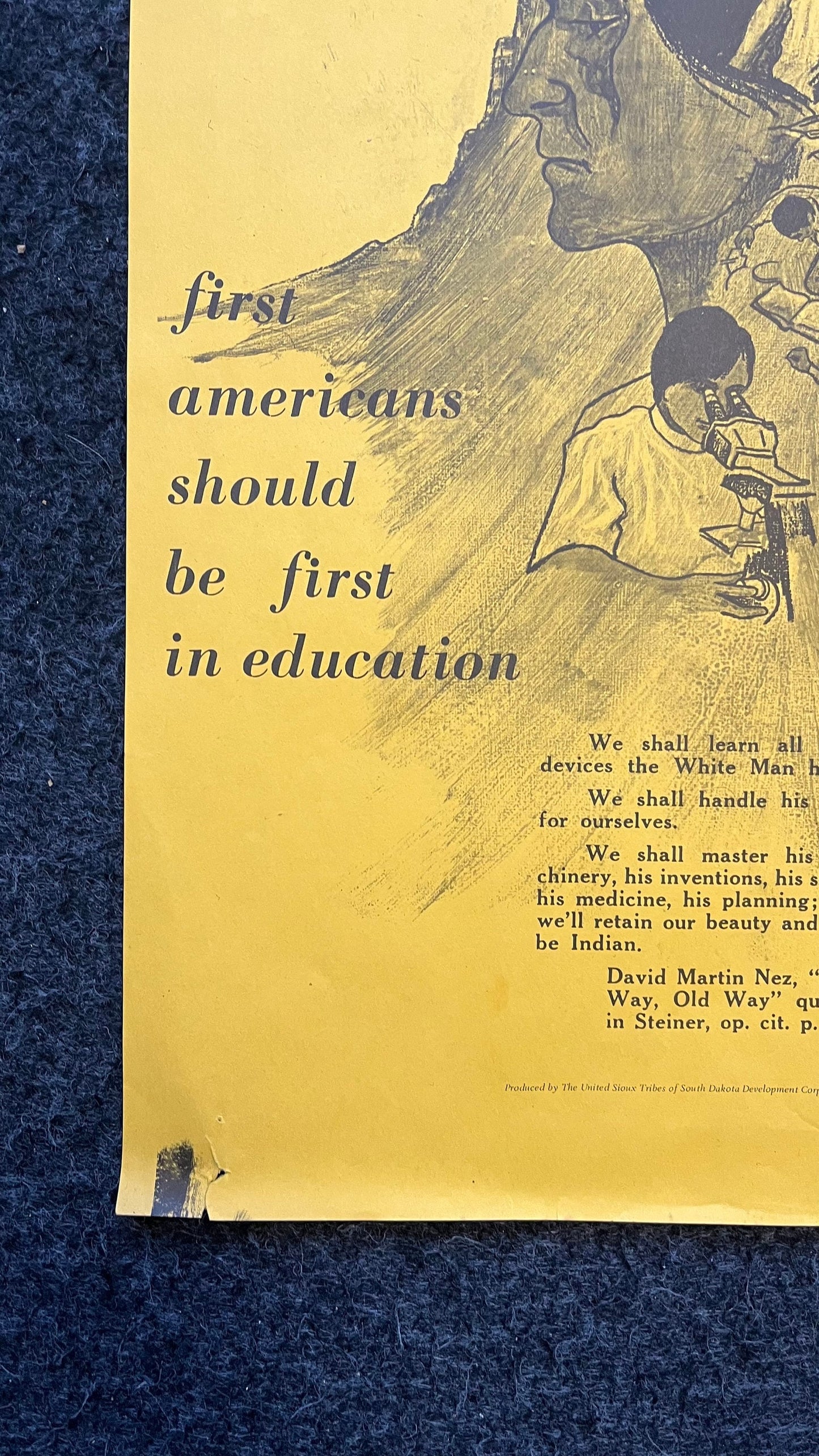 1970s Vic Runnels Native American Education Posters, Sioux Indian Tribe South Dakota Artwork, Indian Artwork and Wall Decor, Education Gifts