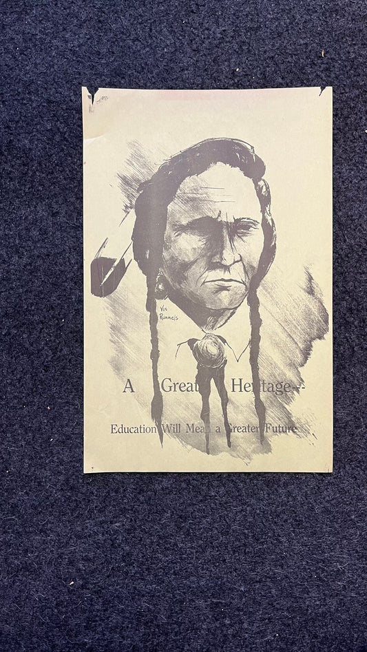 1970s Vic Runnels Native American Education Posters, Sioux Indian Tribe South Dakota Artwork, Indian Artwork and Wall Decor, Education Gifts