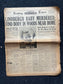 1932 Charles Lindbergh Baby Death – Original Day Of Newspaper – Lindbergh Conspiracy Hauptmann – Original Vintage Newspaper – Conspiracy