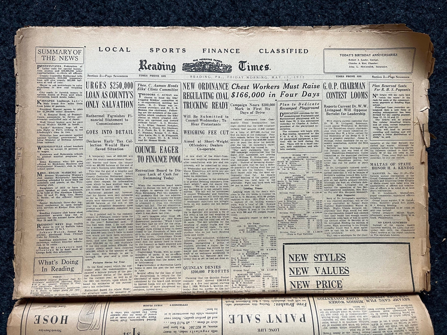 1932 Charles Lindbergh Baby Death – Original Day Of Newspaper – Lindbergh Conspiracy Hauptmann – Original Vintage Newspaper – Conspiracy