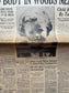1932 Charles Lindbergh Baby Death – Original Day Of Newspaper – Lindbergh Conspiracy Hauptmann – Original Vintage Newspaper – Conspiracy