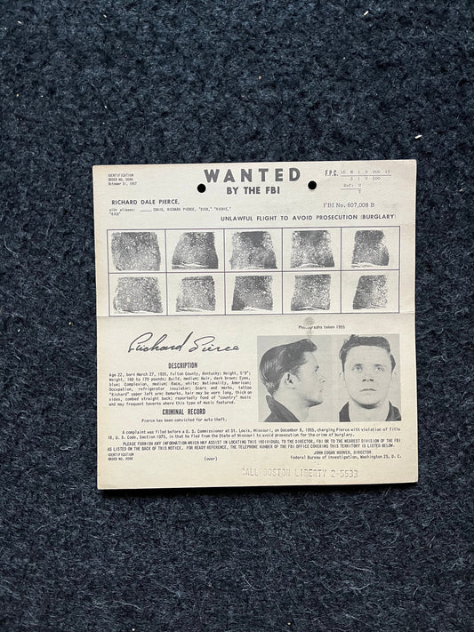 1950s FBI Wanted Poster, Vintage Serial Killer Memorabilia, Police Law Enforcement Memorabilia, True Crime Gifts Podcasts, History Gifts