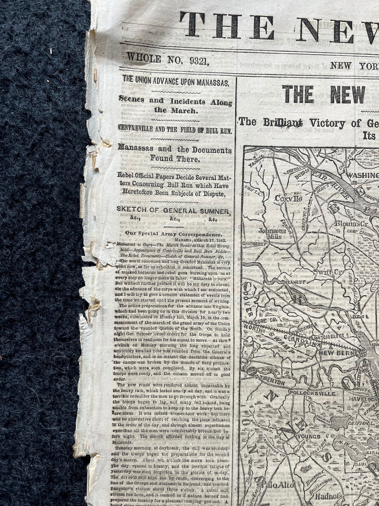 1862 Burnside Expedition North Carolina Invasion, Famous Civil War Battle, Civil War Map Original Newspaper, Virginia History Memorabilia,