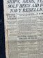 Original End Of WWI Peace Newspaper – WWI Memorabilia, Historic Gifts and Newspapers, Collectible Gifts, Military Memorabilia,