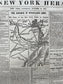 1862 Recognition of the South, Mcclellans Army Advance Mill, Famous Civil War Battle, Civil War Map Original Newspaper, Virginia History