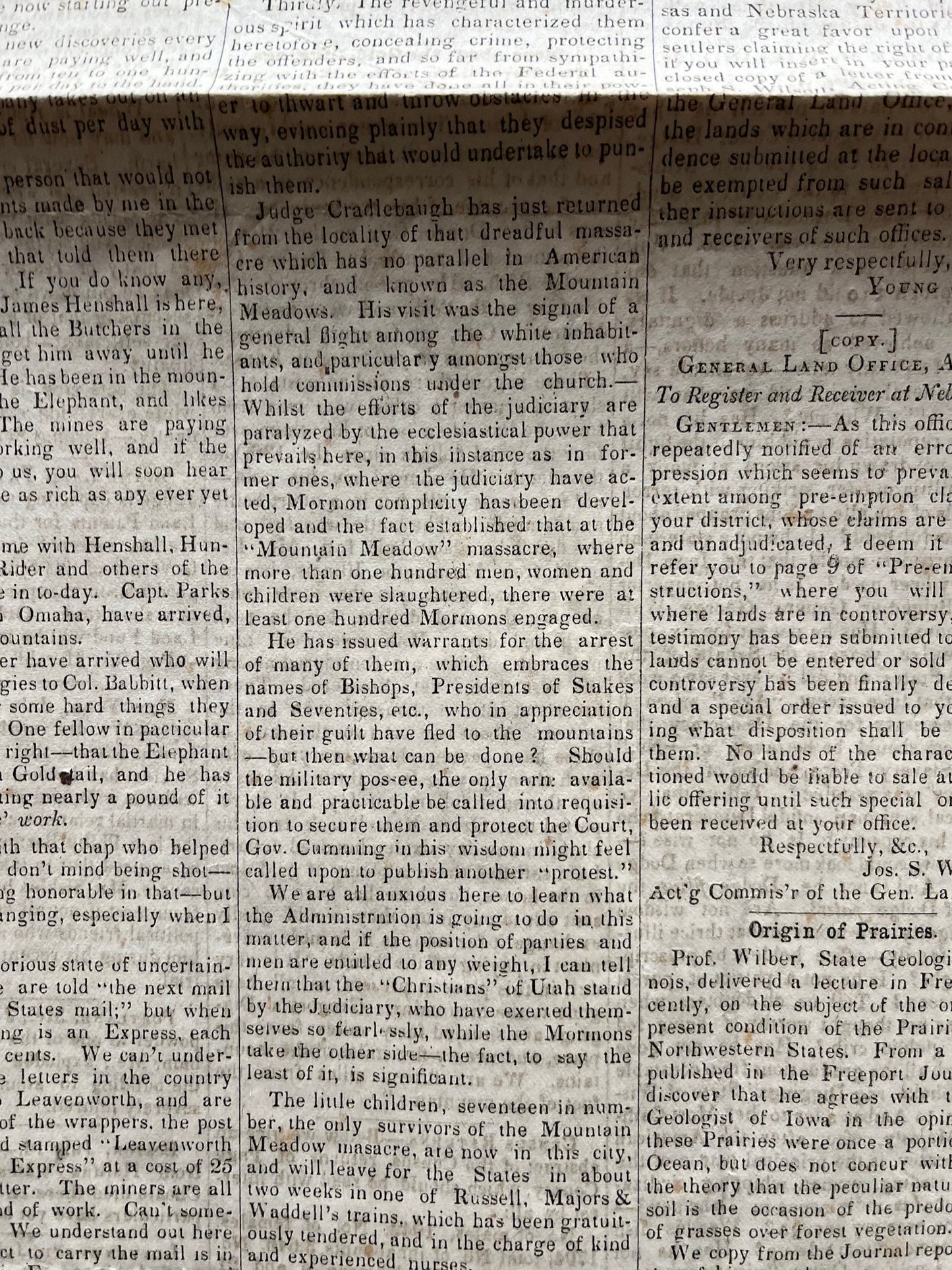 1859 Utah War Mormon History, Church of Jesus Christ of Latter-Day Saints Nauvoo Legion and Mountain Meadow Massacre, Salt Lake City Utah Hi