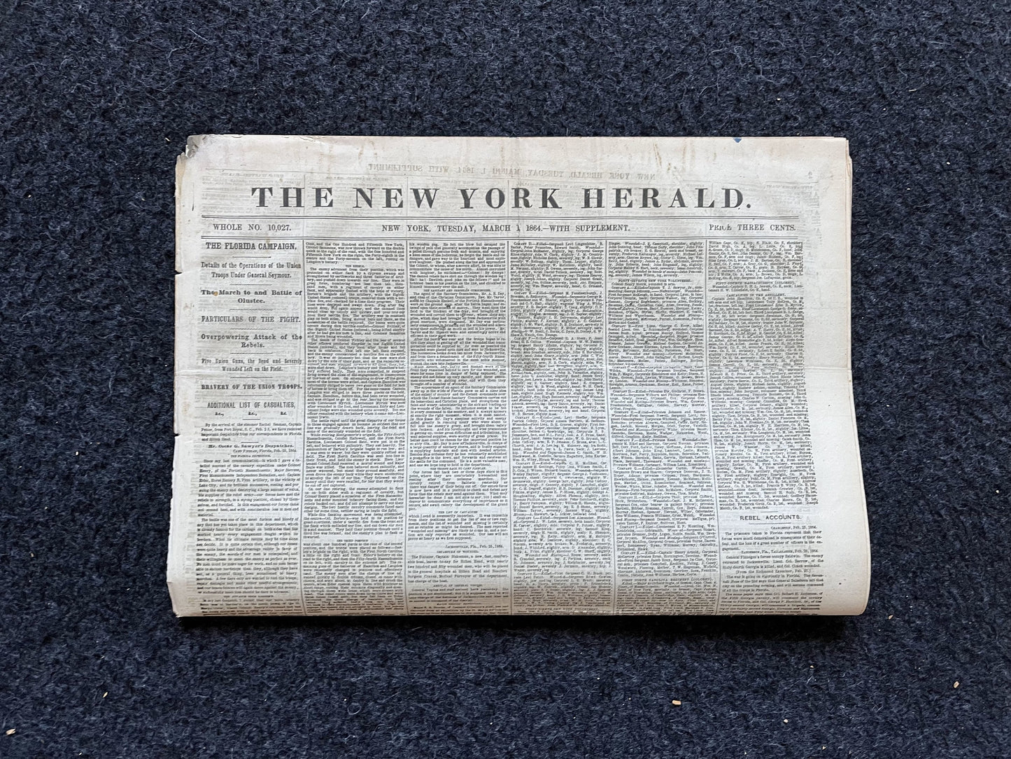 1864 Battle of Olustee American History, Civil War Newspaper Original Newspaper, History Memorabilia Gifts, Unique Gifts Nerdy, Oklahoma Art