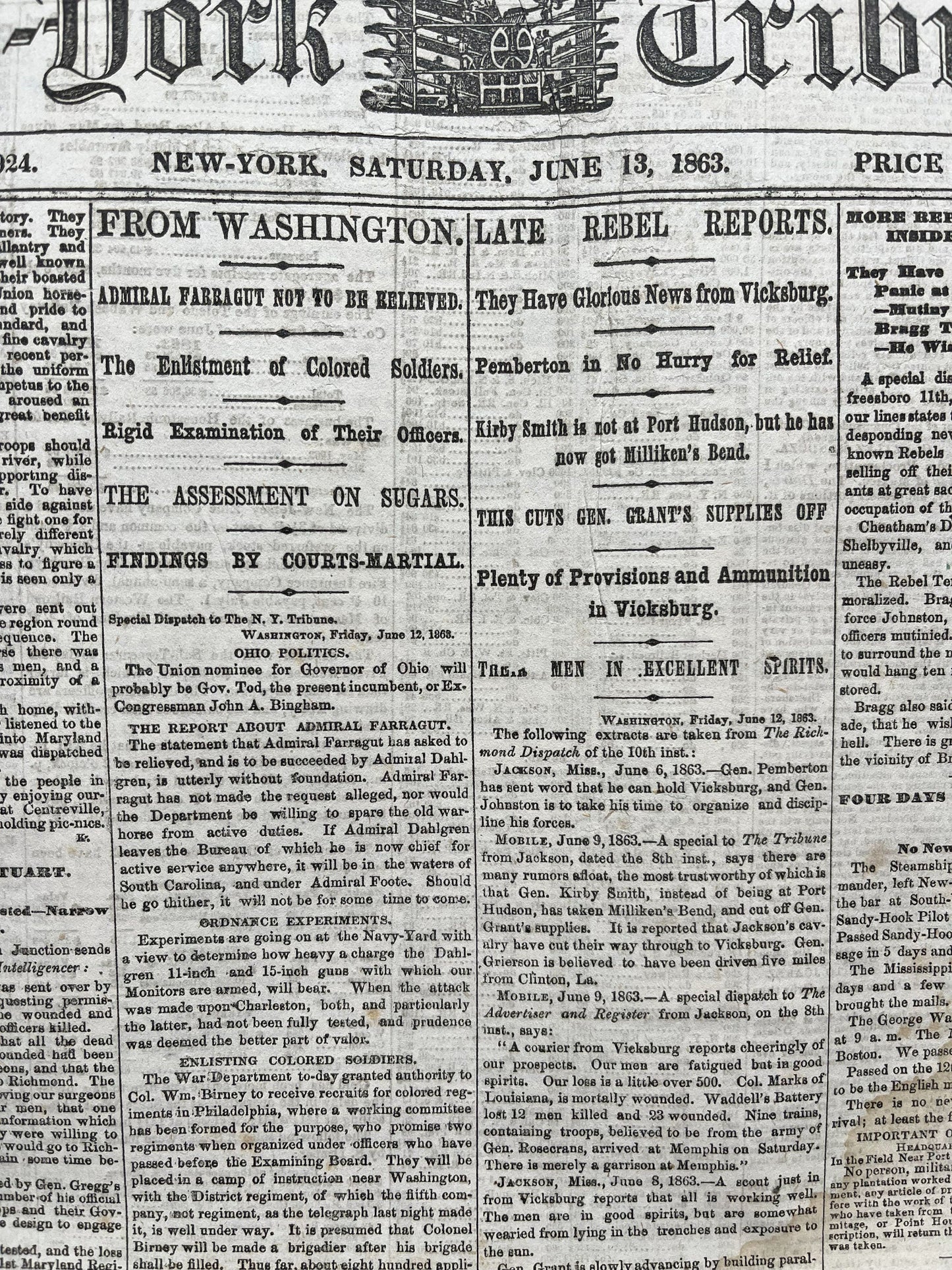 1863 Battle at Vicksburg, Ulysses S Grant Vs Lee, Civil War Map Original Newspaper, Virginia History Memorabilia, Gifts for Dads Civil War
