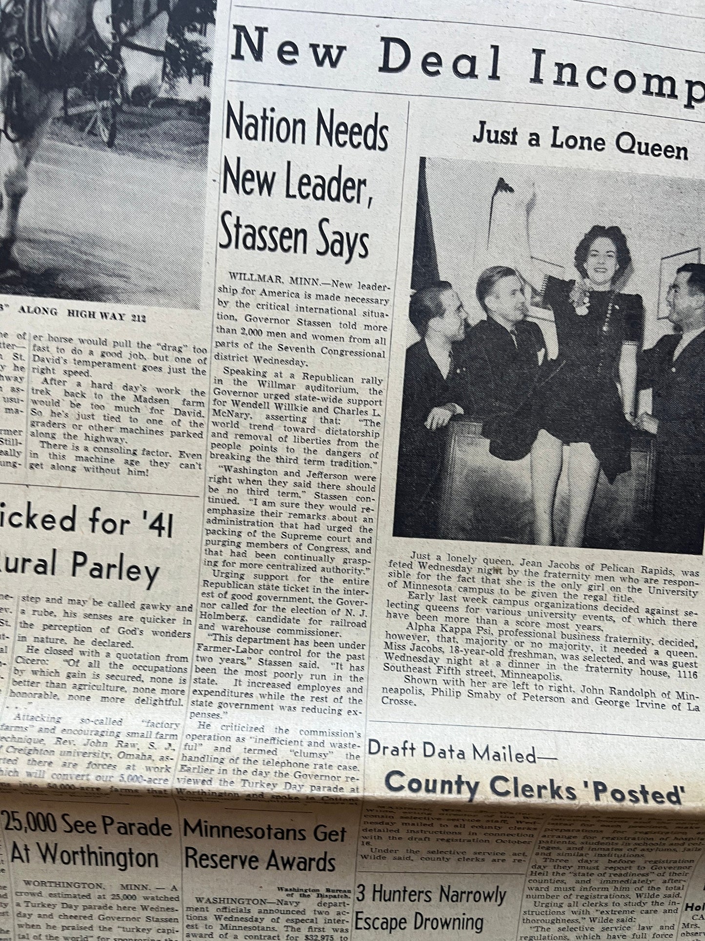 1940 Taft Attacks New Deal - Great Depression Dustbowl – New Deal Era Relief and Climate Activism, President Gifts, Political Gifts