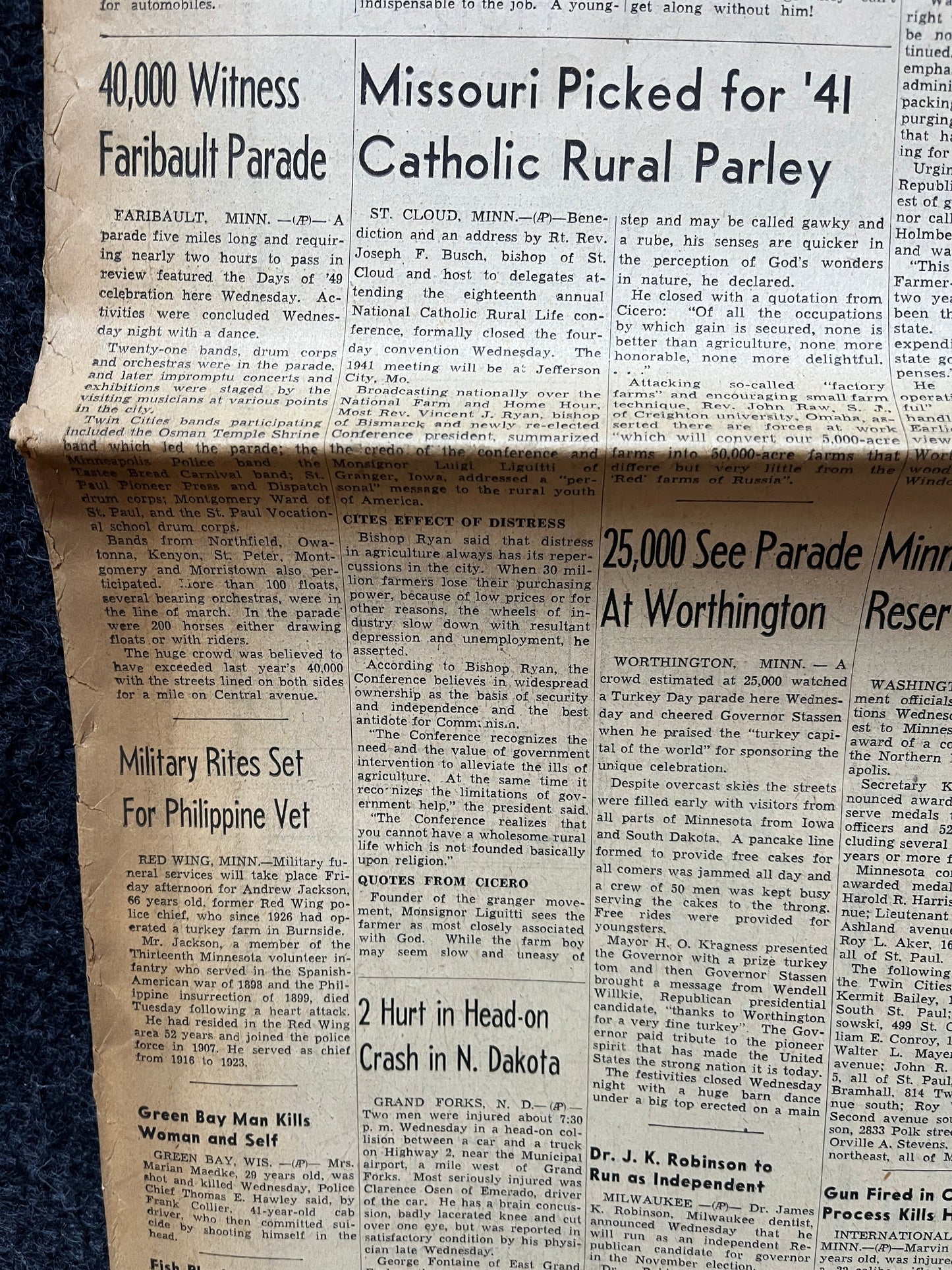 1940 Taft Attacks New Deal - Great Depression Dustbowl – New Deal Era Relief and Climate Activism, President Gifts, Political Gifts
