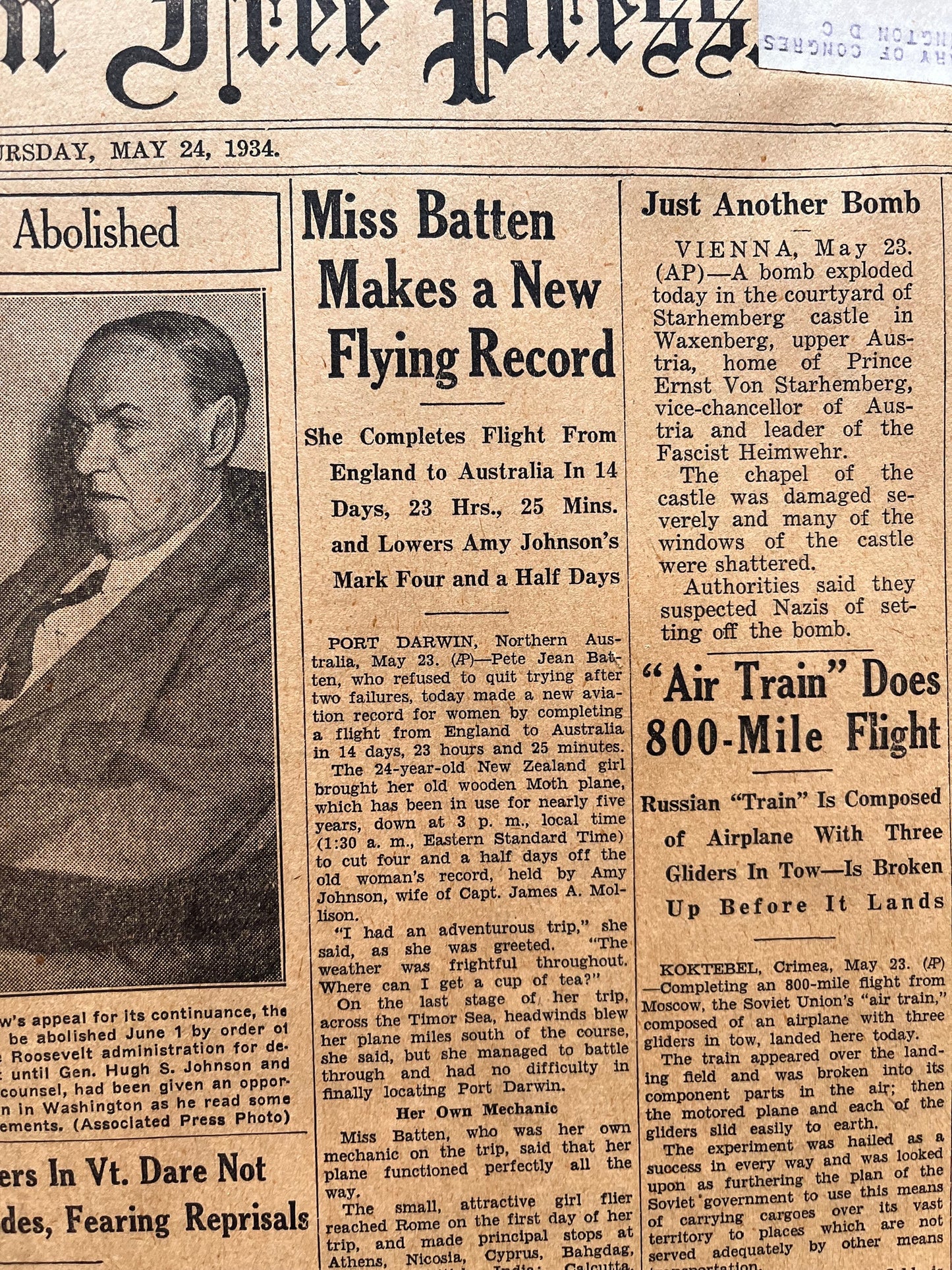 1934 Bonnie and Clyde Death Prohibition Newspaper, Original Vintage Newspaper, Great Depression Gangster Collectible, Man Cave Bar Art Gifts