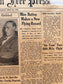 1934 Bonnie and Clyde Death Prohibition Newspaper, Original Vintage Newspaper, Great Depression Gangster Collectible, Man Cave Bar Art Gifts