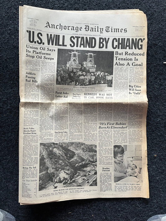 1970 US Support for Taiwan, Nixon Supports Chiang and Chinese Taipei, Cold War Chinese Communist Party, Vintage Newspaper History Gift