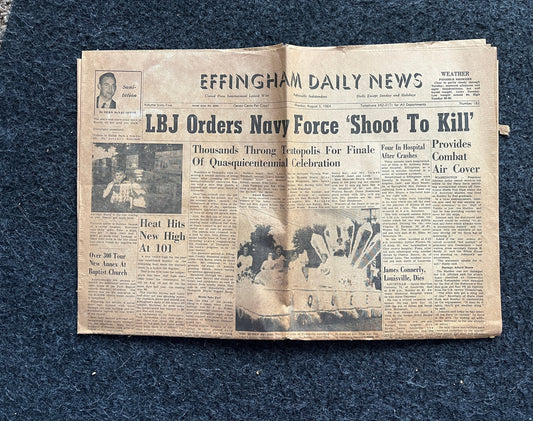 1964 Gulf of Tonkin Incident - US Begins Vietnam War, LBJ President Gifts, Vintage History Gifts, Vietnamese Souvenirs Decoration, Asian Art