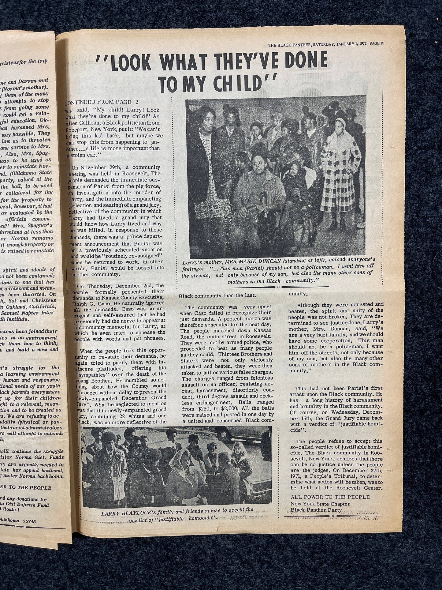 1971 Larry Blaylock Murder by Police, Black Excellence, California Souvenir, Oakland Souvenirs, Political Propaganda, Vintage Newspaper