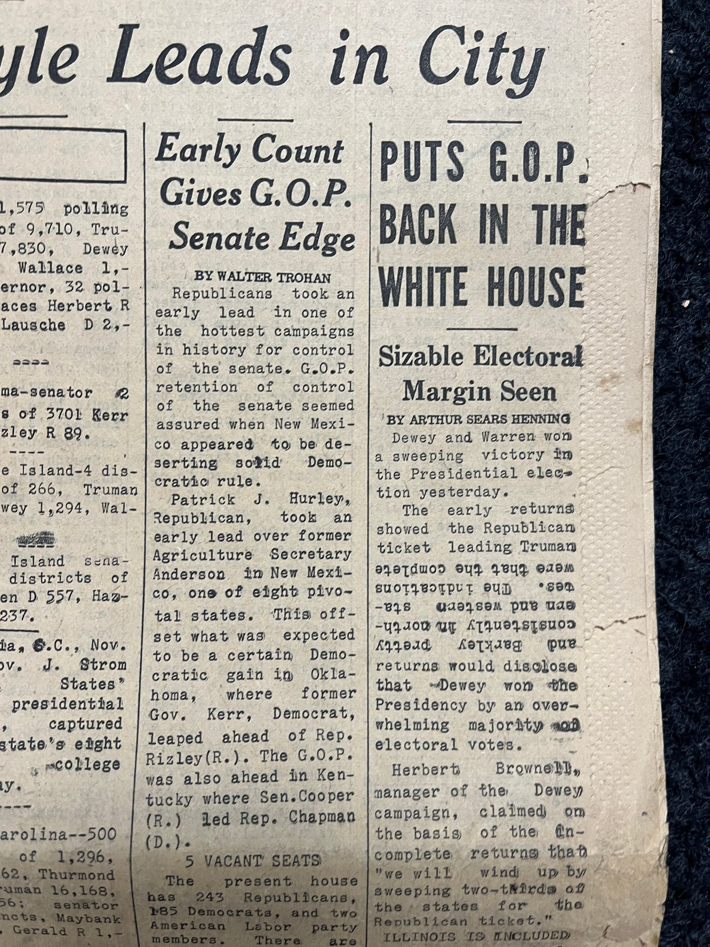 MOST FAMOUS NEWSPAPER in the World, 1948 Dewey Defeats Truman Political History, Historic Collectibles Wall Decor, Democratic Gifts