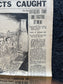 1933 Oklahoma Escaped Convicts, Original Vintage Newspaper, Great Depression Gangster Collectible, Man Cave Bar Art Gifts, Gifts for Him