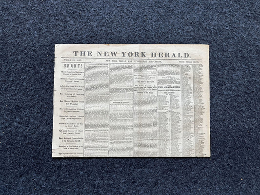 1864 Black Regiments Battle of the Wilderness, Civil War Original Newspaper, History Memorabilia Gift, Gifts for Dad, Vintage Collectibles