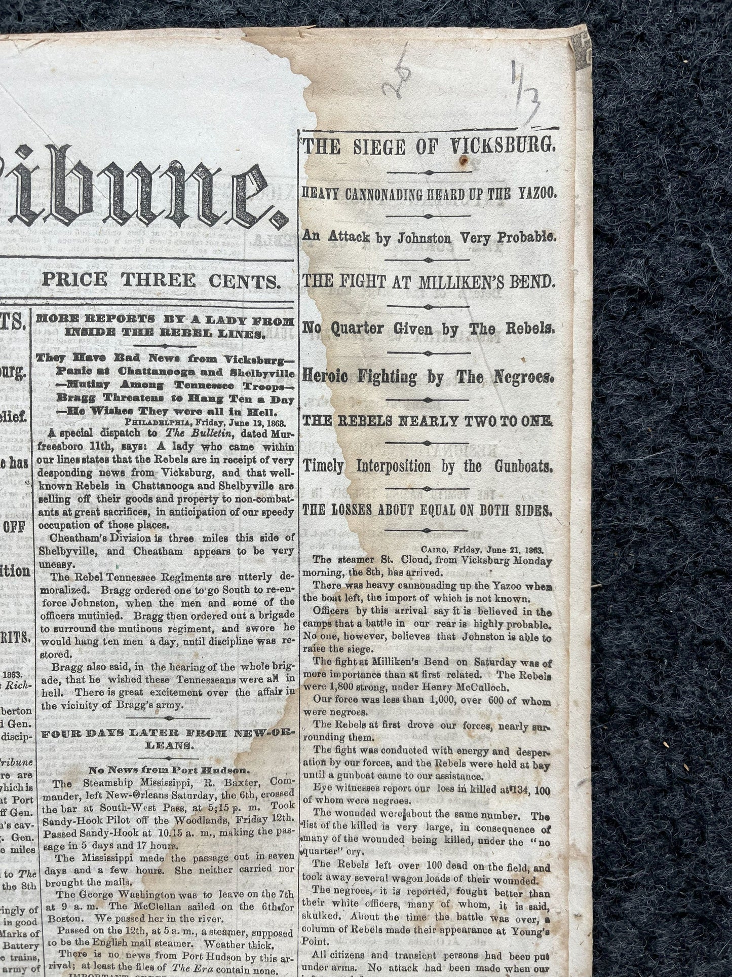 1863 Battle at Vicksburg, Ulysses S Grant Vs Lee, Civil War Map Original Newspaper, Virginia History Memorabilia, Gifts for Dads Civil War