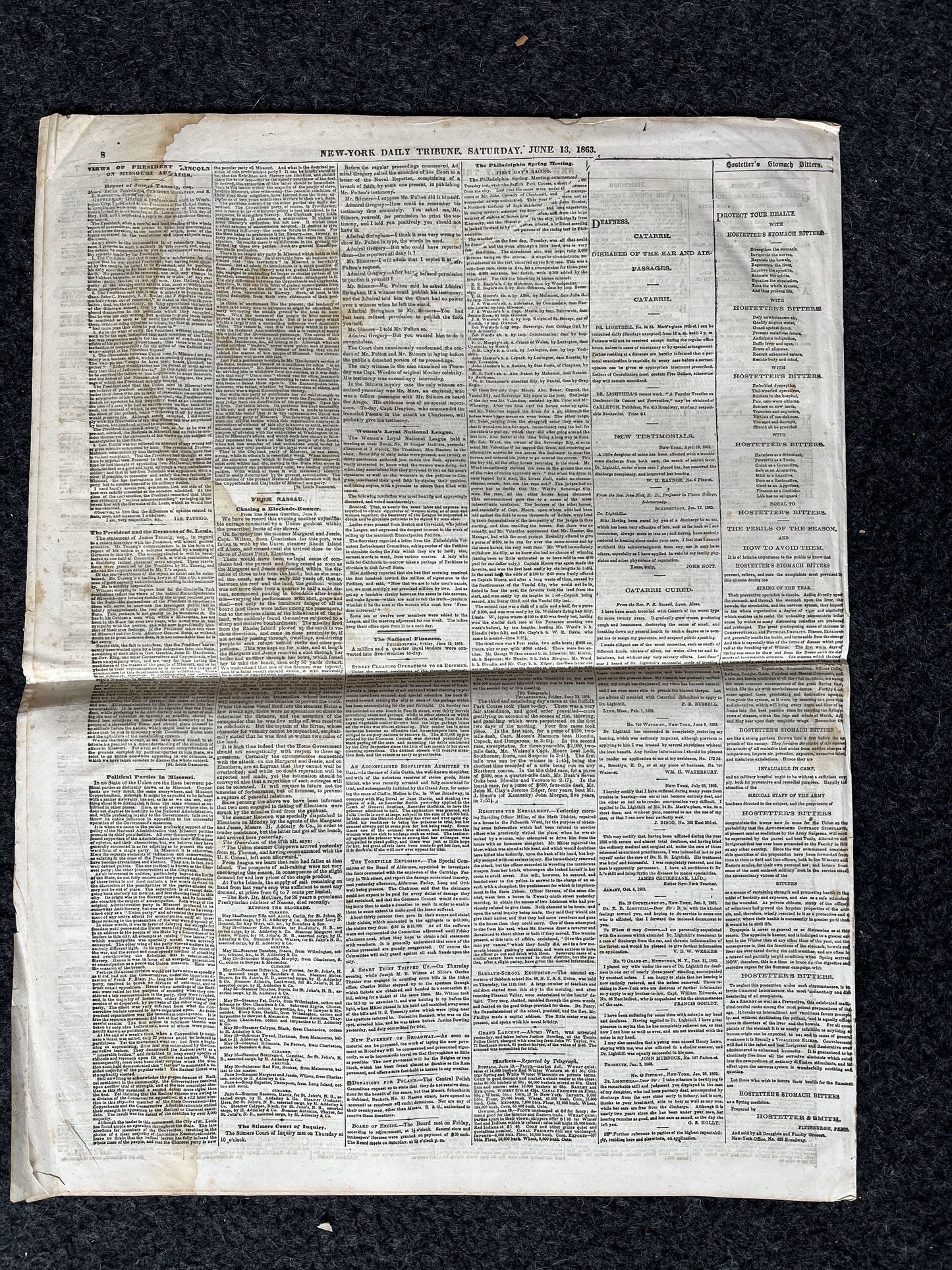 1863 Battle at Vicksburg, Ulysses S Grant Vs Lee, Civil War Map Original Newspaper, Virginia History Memorabilia, Gifts for Dads Civil War